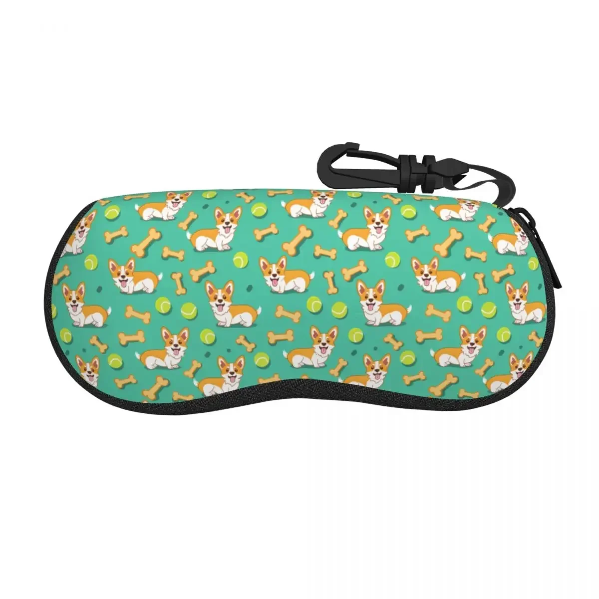 Custom Corgi Dog Pattern Shell Eyeglasses Case Men Women Cute Glasses  Sunglasses Box Pouch