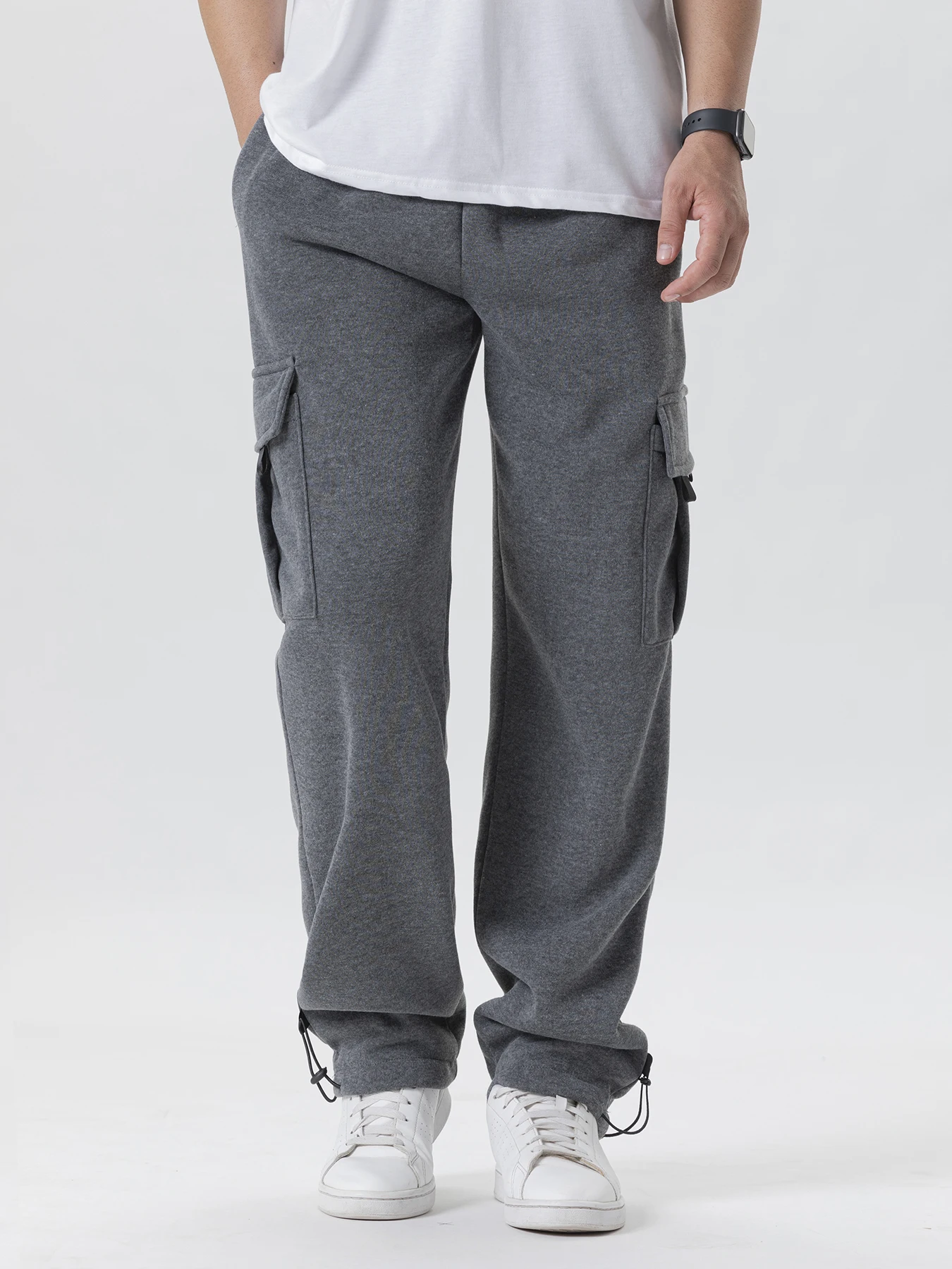 Pantaloni da jogging da uomo Pantaloni lunghi con coulisse larghi Pantaloni sportivi multitasche da uomo Pantaloni cargo casual per uomo Pantaloni da corsa fitness