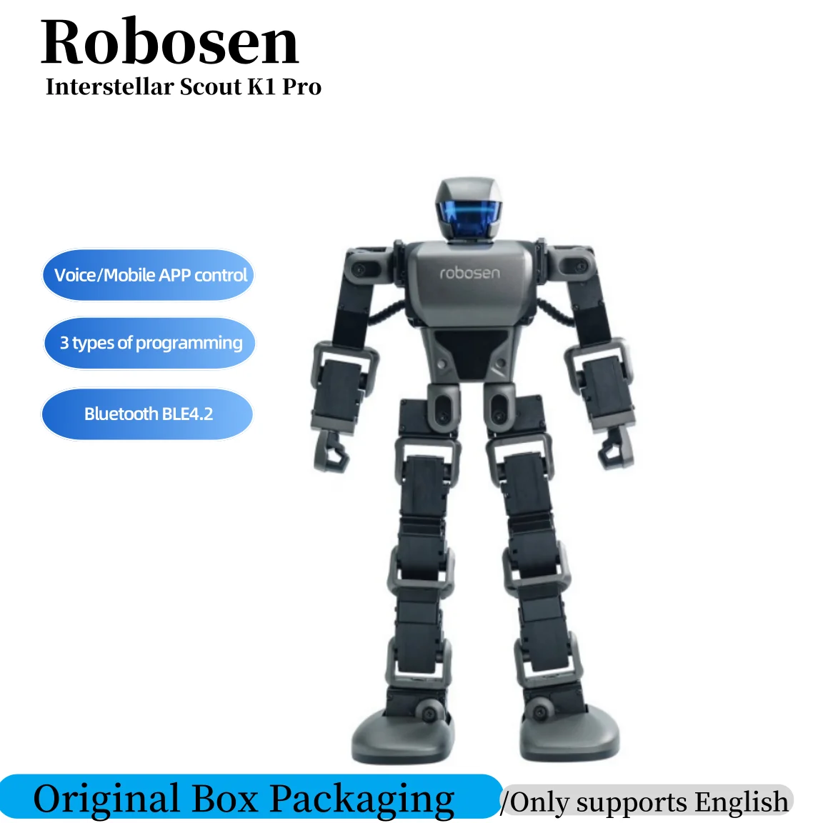 Electric Smart Robot Robosen Interstellar Scout K1 Pro Programming Voice Dialog Desktop Robots English Version Christmas Gift