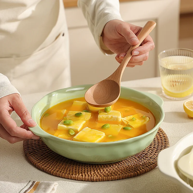 Cuenco grande de cerámica para Internet, cuenco especial rico en sangre peluda famosa, tazón de sopa grande de doble oreja, juguete de regalo de tamaño Extra grande para el hogar