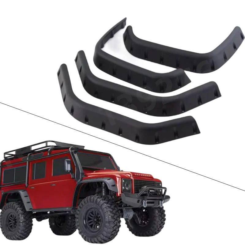 4Pcs Front and Rear Plastic Fender Flares Prevent Scratch Wheel Eyebrow #8017 for TRX-4 X-MAX 1/10 RC Crawler Car Parts