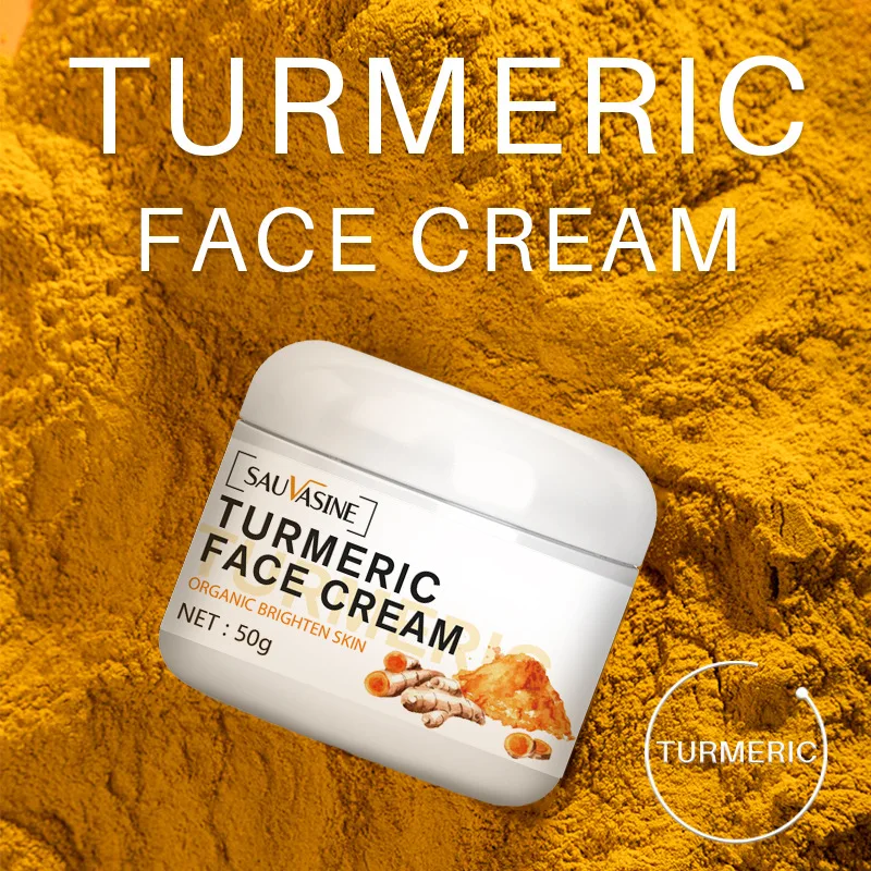 

Turmeric Face Cream Natural Organic Brighten Skin Moisturizing Whitening Anti-Aging Remove Melasma Acne Spots Pigment Melanin