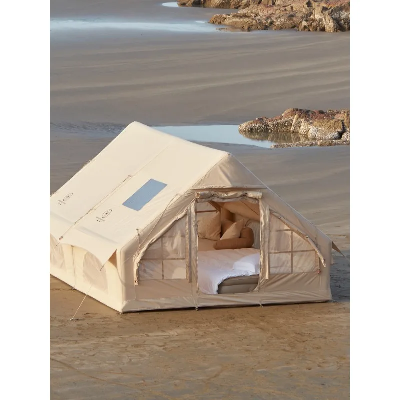 

YTYIN Xintugen 12 Inflatable Tent 3-4 People Camping Oxford Cotton Rainproof 3000MM Waterproof 4-Season Roof Account Quick Porta