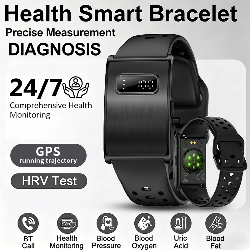 

LIGE Small Screen Smartwatch GPS Running Trajectory Men's Digital Smart Watch With 24-Hour Heart Rate Monitor AI Health Tracker