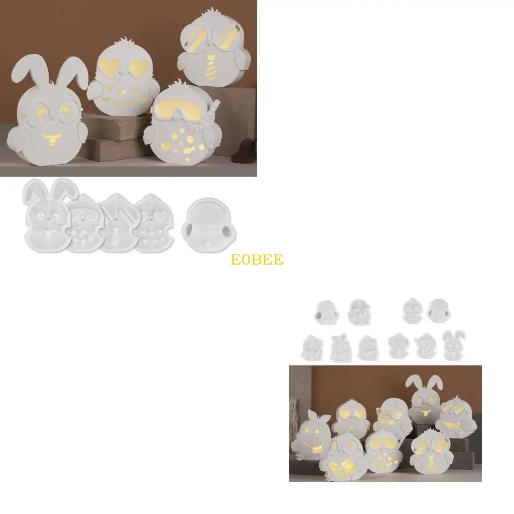 

E0BE Unique Designs Eggs Mould Set For Epoxy Art Crafting and Home Decoration