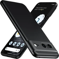 Ultra Thin Black Matte Soft TPU Back Phone Cover Case for Google Pixel 8 8A Pro 7 7A 6A 6