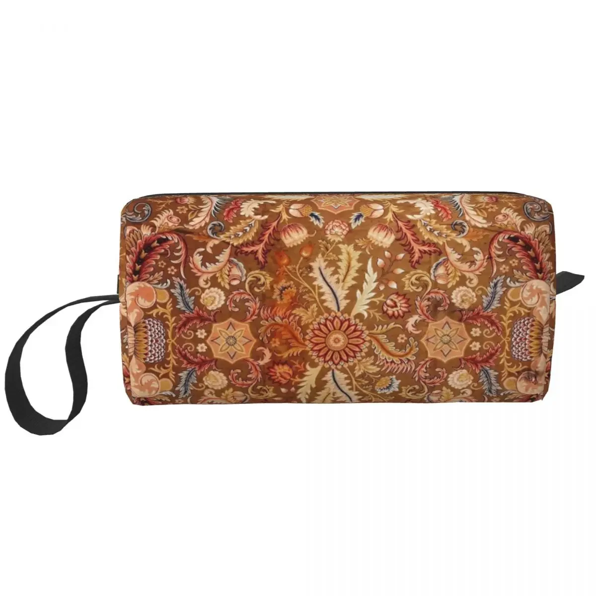 

Antique French Aubusson Makeup Bag Pouch Waterproof Floral Cosmetic Bag Toiletry Bag Organizer Storage Purse Large Capacity