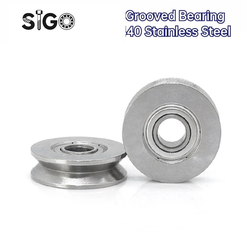 10PCS S605 606 607 SUS 440 Stainless Steel Bearing with Groove in Outer Ring 608 609 U V Type