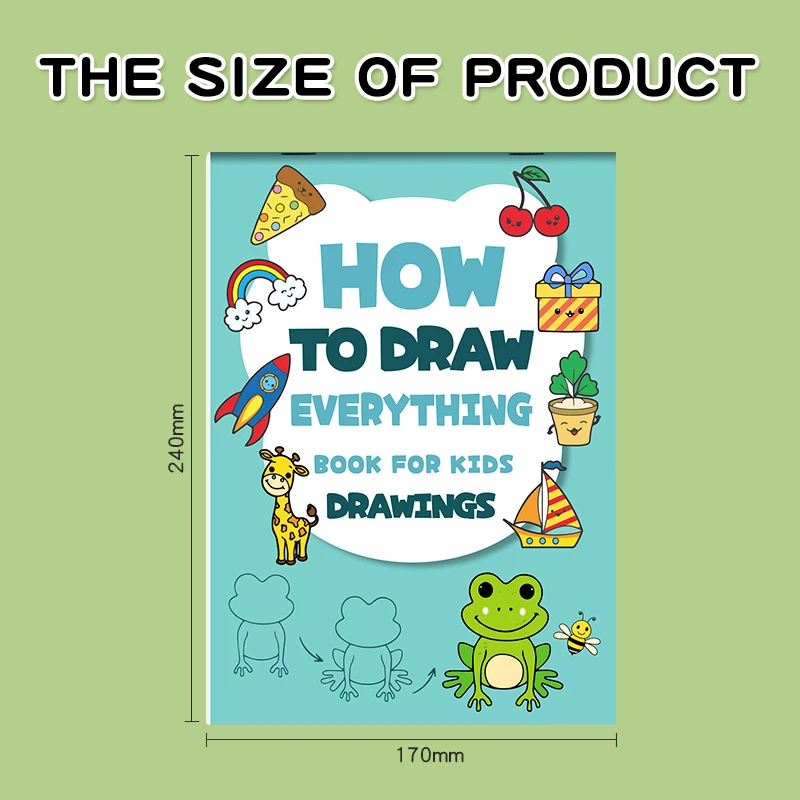 How to Draw Children's Step by Step Zeichenbuch Zero Basic Sketching Tutorial Multi Theme Einfach zu bedienendes lustiges Zeichenarbeitsbuch