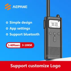 AEPANE A218  Dual-Channel Listening 100ch FM uhf radio 15KM support bluetooth APP setting Army walkie-talkies for xiaomi  pmr