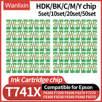 1set~50set T741X-T7414 T7411 T741X Ink Tank Chip For Epson SureColor F6200  F6270 F7270 F9270 F9300 F9330 F9340 F9360 F9370 CHIP
