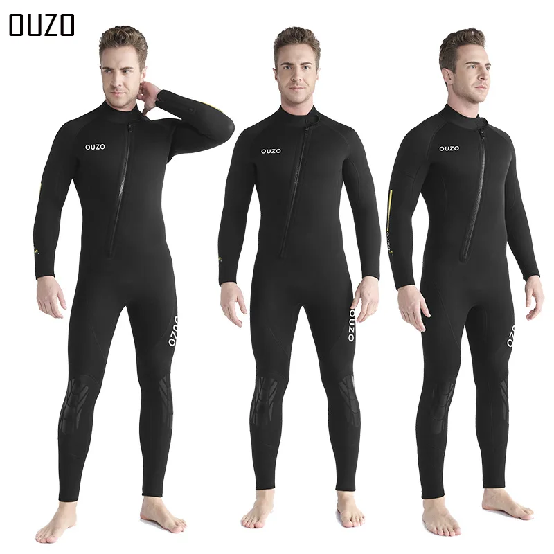 Thickened Version Of The 5mm Wetsuit Men'S One-Piece Warm Wetsuit Swimming Surfing Fishing And Hunting Ornamental Wetsuit