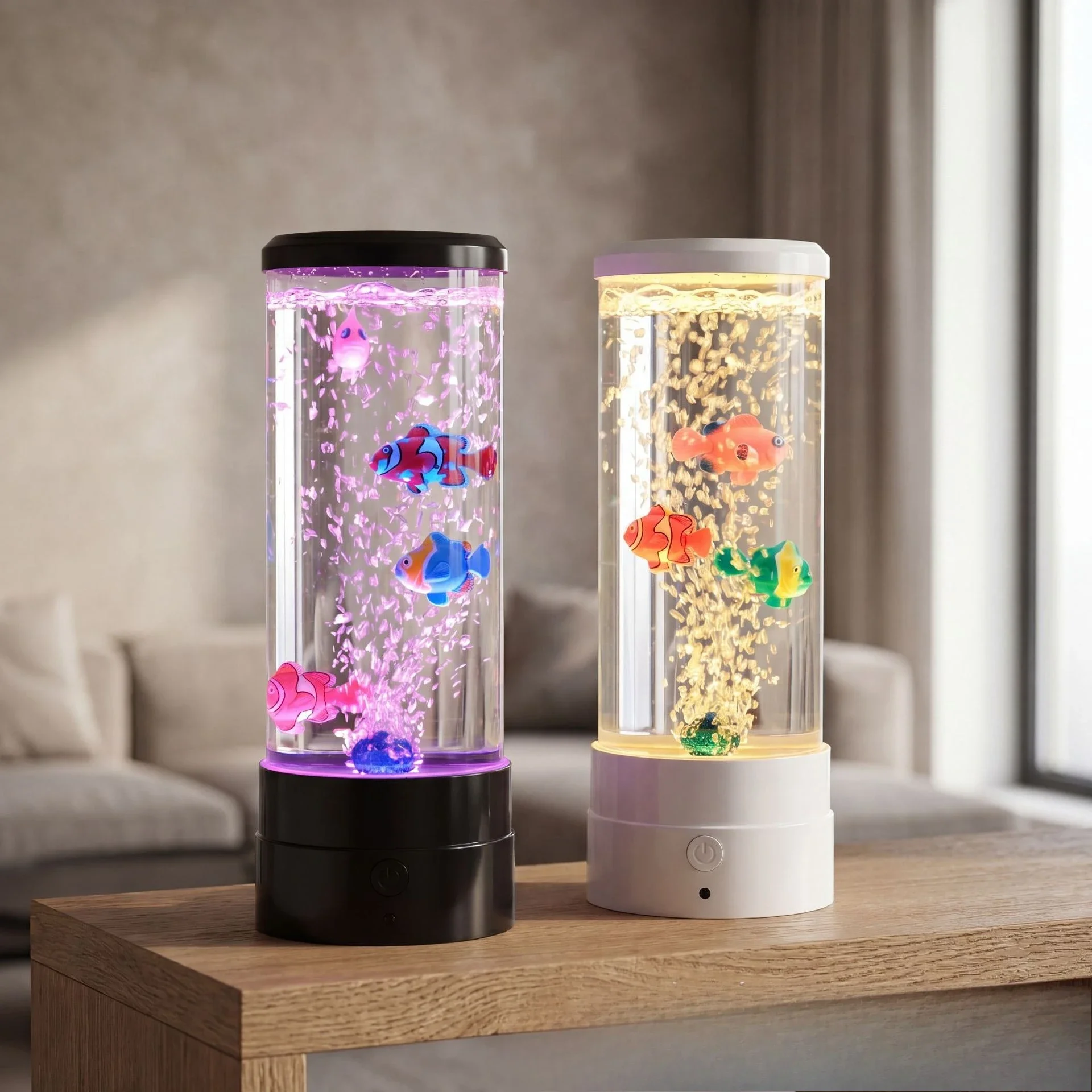 New Atmosphere Plug in Colorful Jellyfish LED Ornament Advanced Healing Home Decoration Crafts