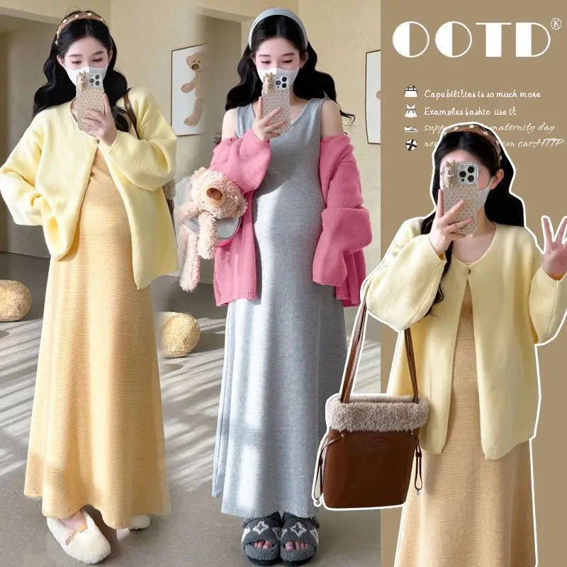 Maternity Autumn Top Fashion Dress Autumn Suit Small Fresh Small Loose Long Sleeves