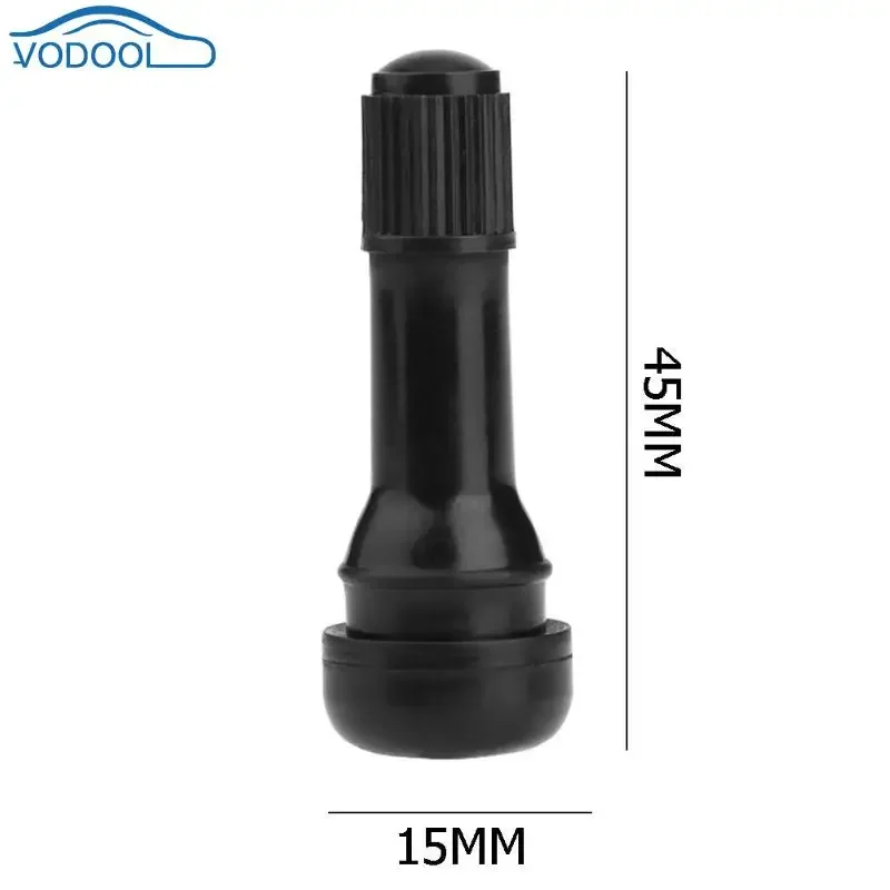 VODOOL 1pc/ 4pcs Black TR438 Snap-in Rubber Tubeless Tire Car Wheel Tyre Valves with Dust Caps Car Accessories