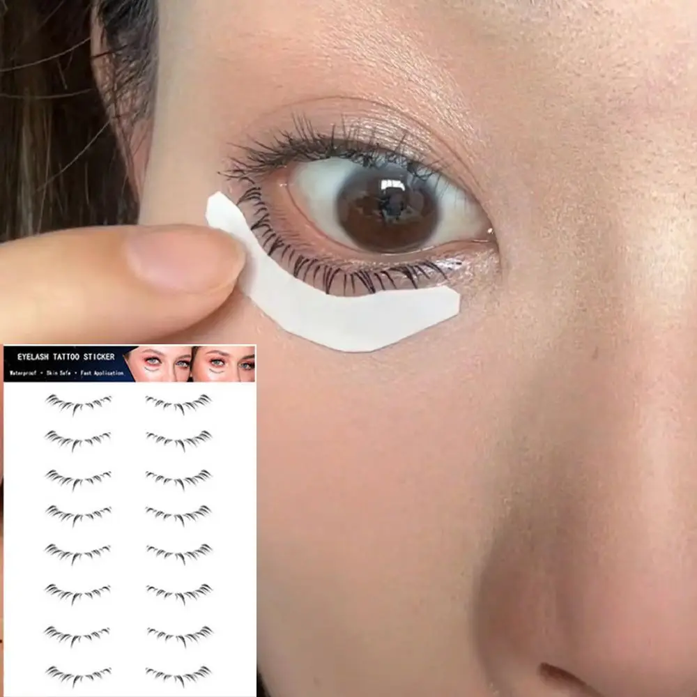 New Lower Eyelash Tattoo Stickers DIY Natural Lifelike False Eyelash Long-Lasting Waterproof Simulation 3D Eyelash For Beginner