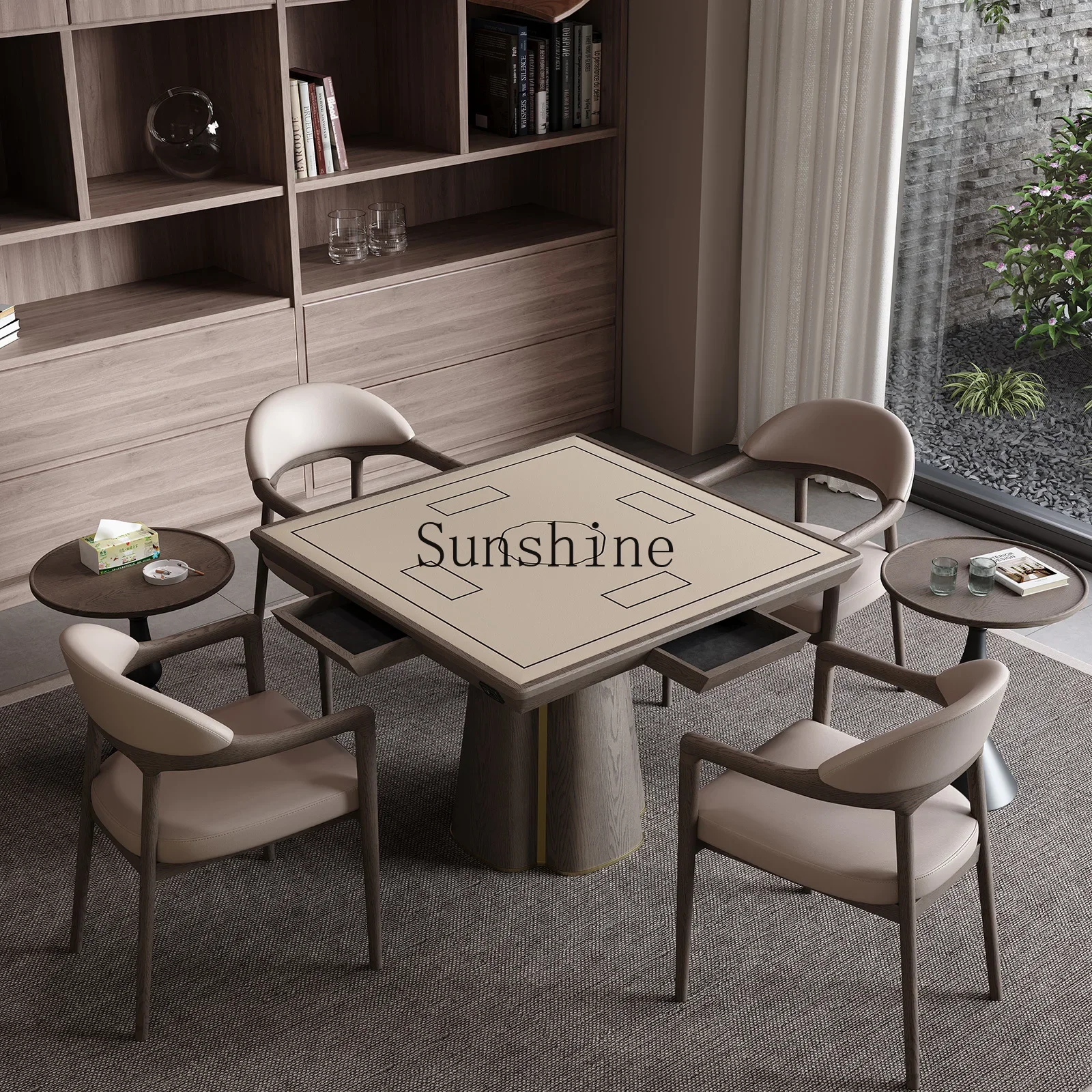 

Solid wood egg table dedicated advanced square chess and card poker mahjong modern simple leisure FT