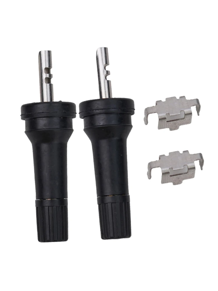 2pcs TPMS Tire Pressure Sensor Valve Stem Service Kit 13g Car Accessory Rubber & Pure Copper Rubber Valve Nozzle