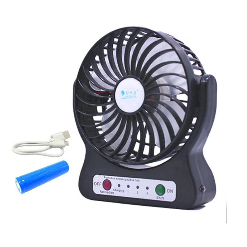 Monitor USB Fan Mini Rechargeable Mute Adjustable Angle Small Fan Desktop Student Dormitory Bed Portable And Portable