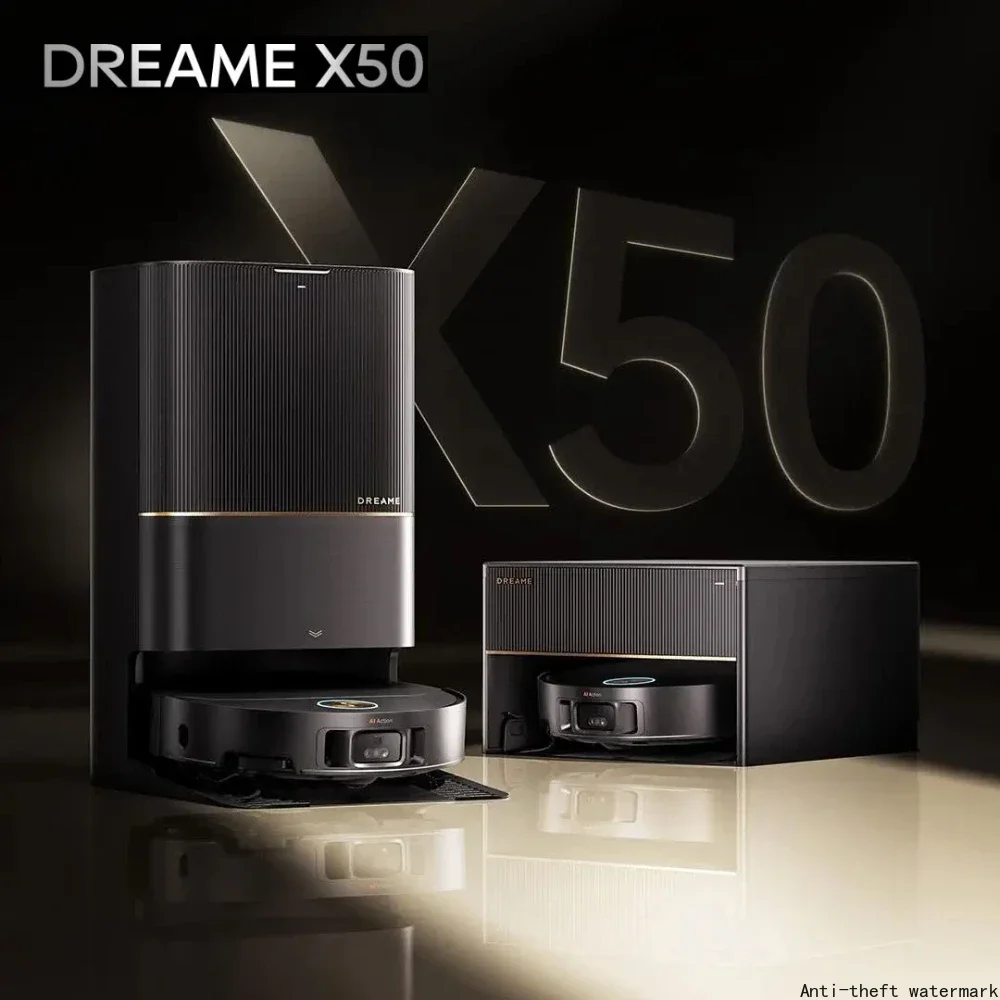 

.Dreame X50 Pro intelligent sweeping r obot with 19500pa high suction power integrates vacuum cleaning hot water cleaning