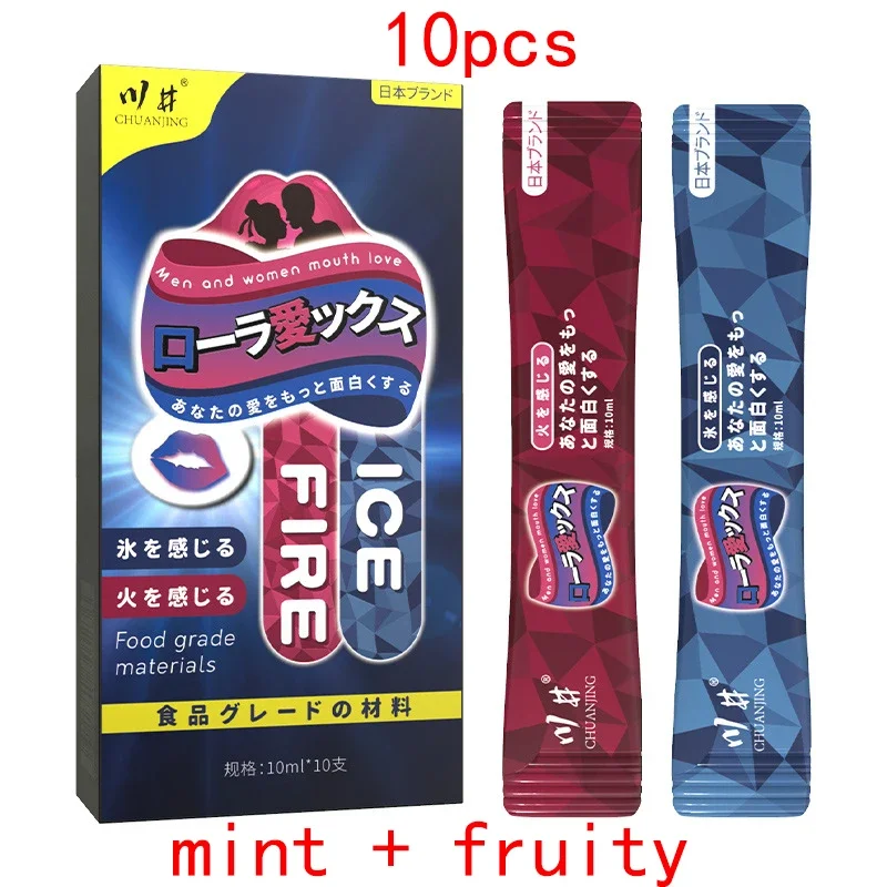 

10pcs Oral Sex Water Mint Strawberry Flavor Cool Heat Flirt Exciting Liquid Oil Water-based Lube Sex Lubricants for Blowjob