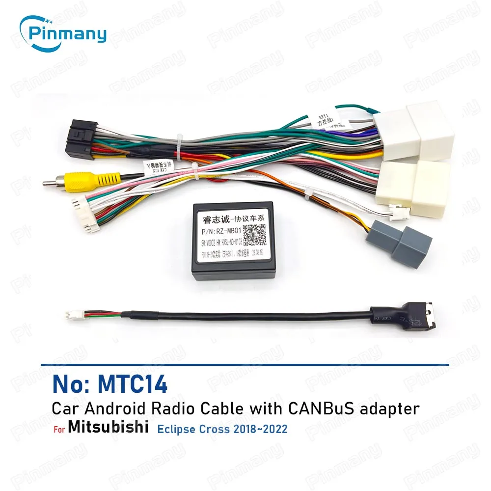 

Car Android Head unit Cable Connector Power Wiring Harness Adapter Raise CAN Bus Decoder MTC14 for Mitsubishi Eclipse Cross