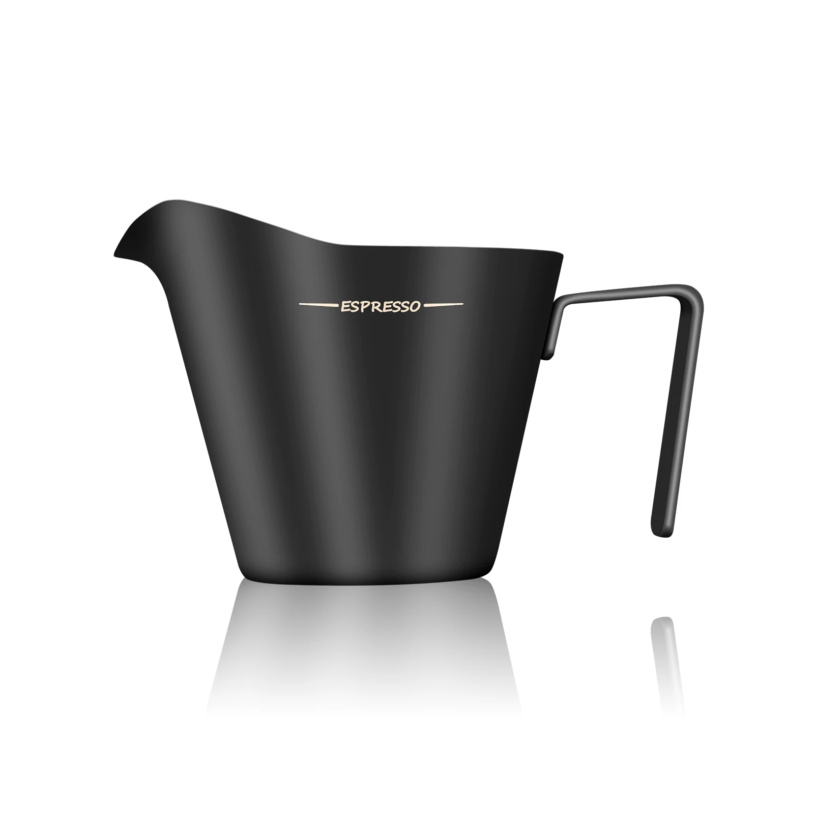 IKAPE Espresso Measuring Cup, Stainless Steel Espresso Shot Cup Sauce Cups with Handle for Coffee|Steak Sauce|Desserts, Black