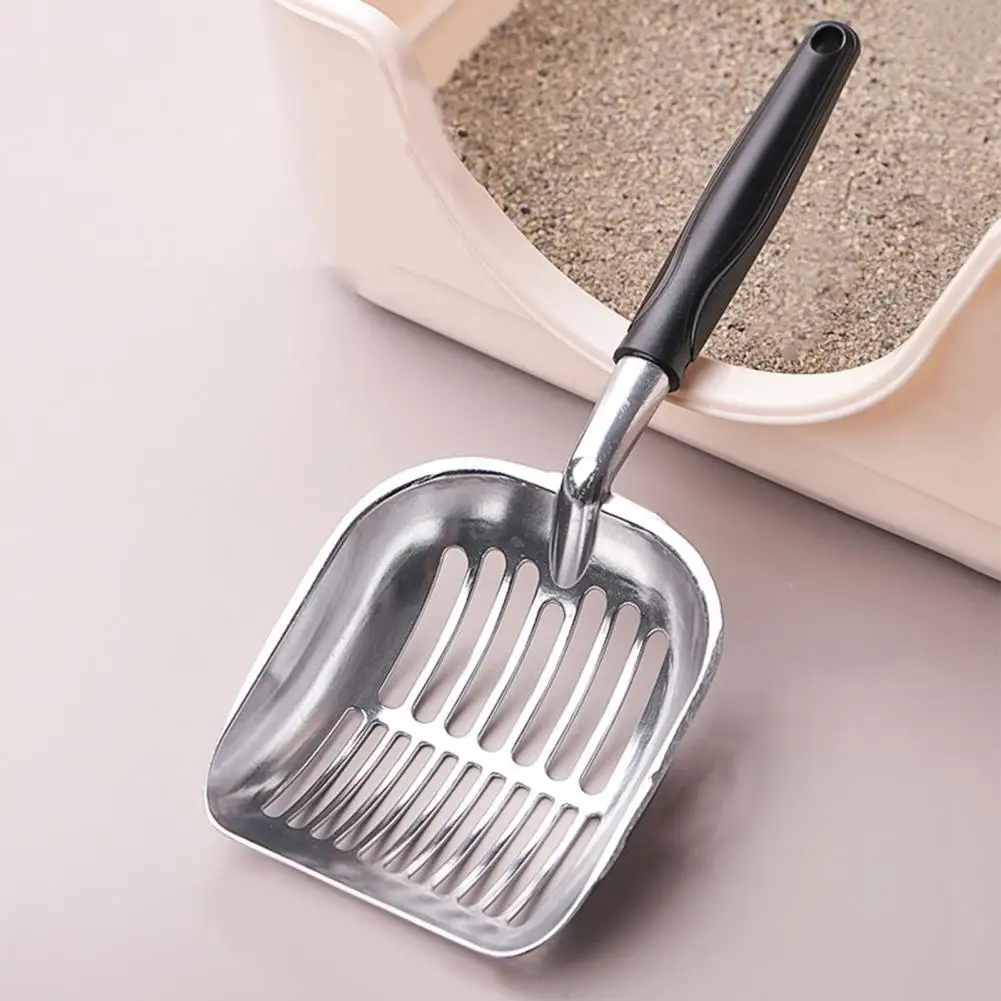 

Comfortable Cat Litter Shovel Metal Cat Litter Scoop with Long Handle for Pet Poop Sifting Supplies Durable Alloy for Easy for A