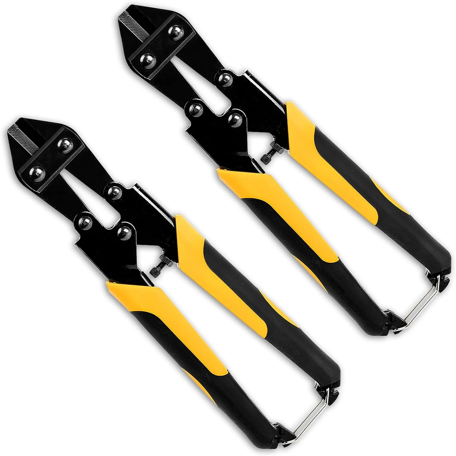 

High-Quality Premium Durable Versatile Precision Cutting Set of 2 Yellow Bolt Cutters Tools for Wire Locks Jewelry and Fish Hook