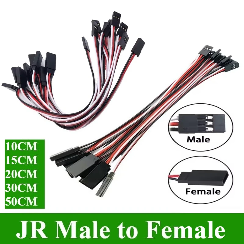 

5/10Pcs/lot 10cm 15cm 20cm 30cm 50cm Servo Extension Cable Servo Wire For RC Futaba JR Male to Female Servo Wire Connector