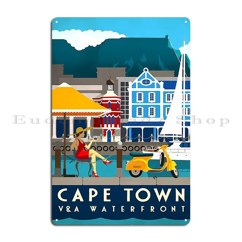 Vintage Travel Poster Cape Town Metal Signs Customized Cinema Club Wall Decor Cinema Tin Sign Poster