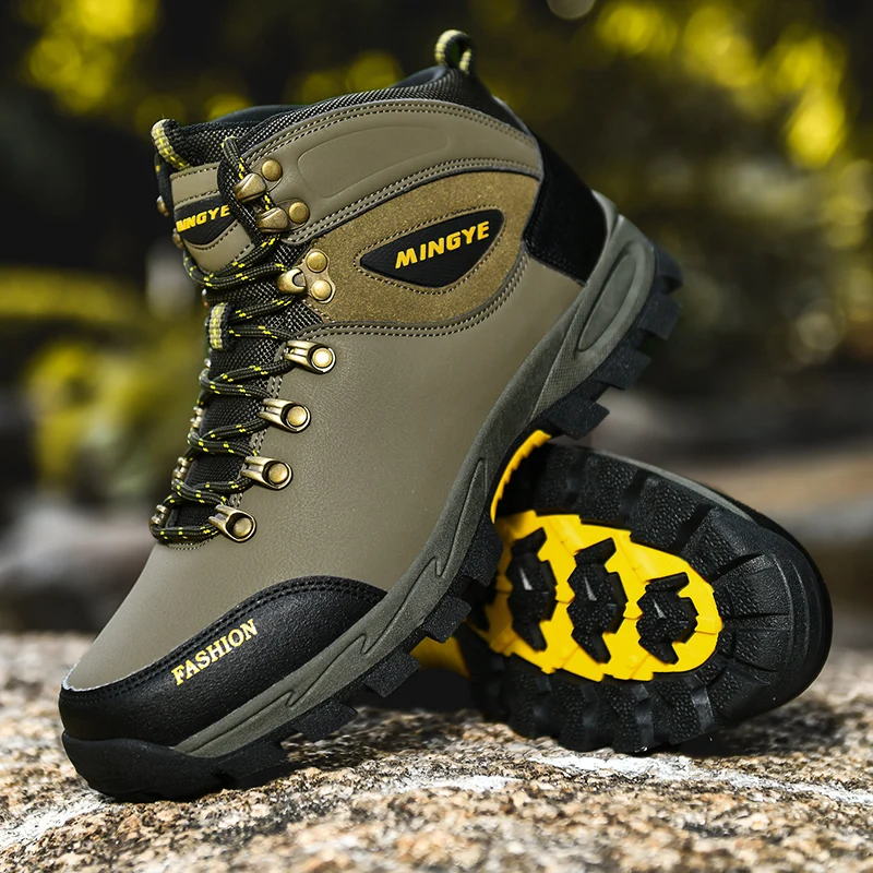 

Winter Hiking Shoes Men Outdoor Casual Anti-slip Wear-resistant Breathable Men Shoes Lace-up Thick-soled Sports Shoes Men