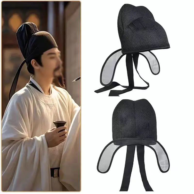 

Li Bai Hanfu Hat, Boys' Ancient Style Hair Accessories, Tang Dynasty Round Neck Robe Accessories, Chinese Style Ancient Costume