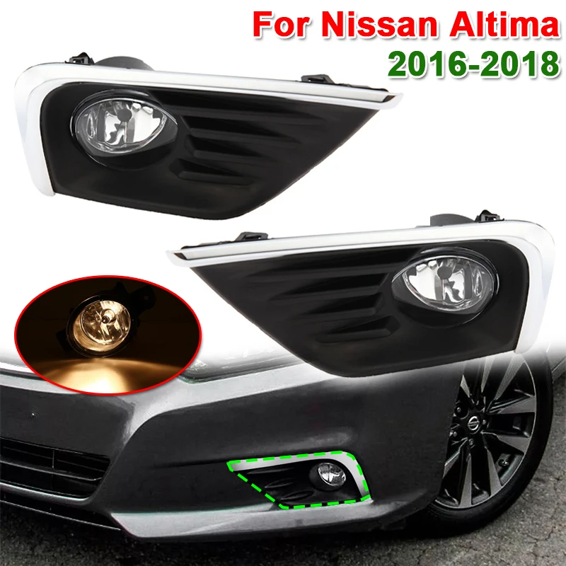 

1Pair Car LED Front Bumper Fog Lights with Harness for Nissan Altima 2016-2018