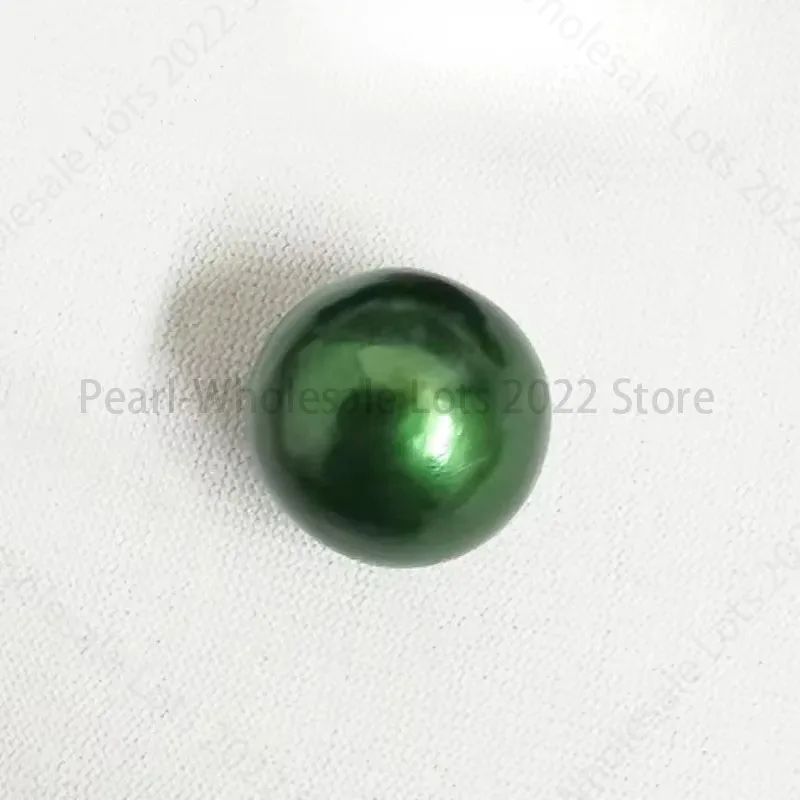 

Natural 10-11mm Peacock Green Pearls, No Hole, DIY Jewelry Supplies for Pendant, Earrings, Ring