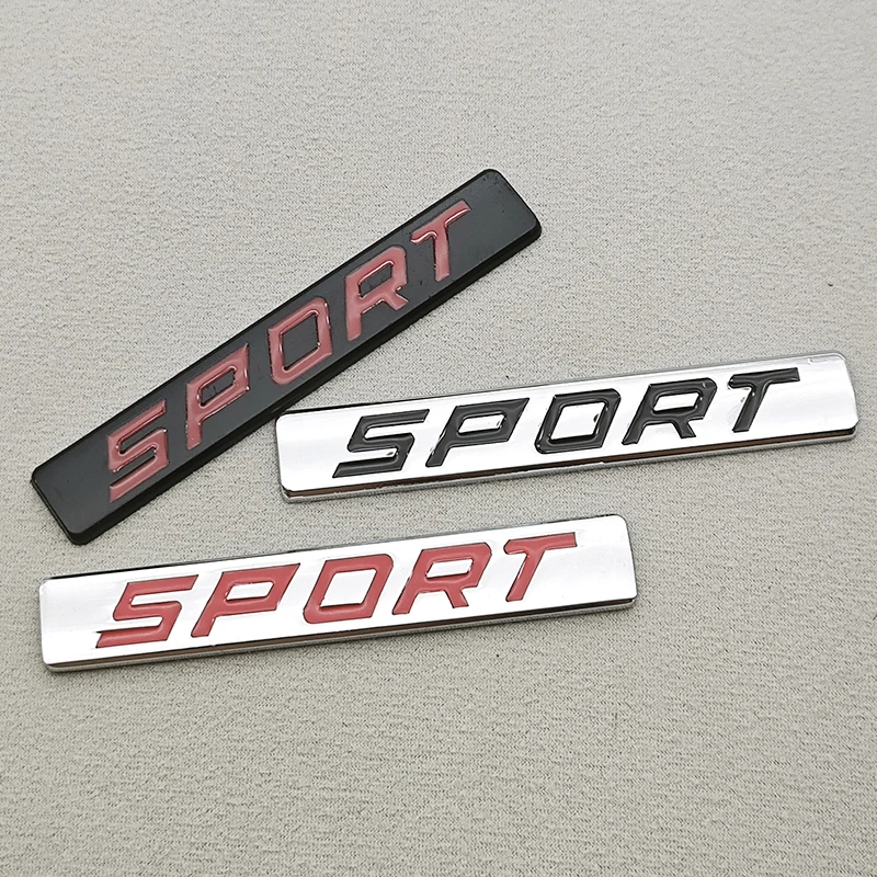 3D Metal Sport Logo Rear Trunk Emblem Badge Car Fender Sticker Decals For Toyota Honda Nissan VW Audi Sport Accessories view 2