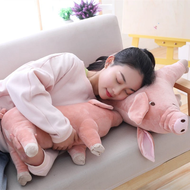 25/40/50/60cm Plush Toys Cartoon Realistic Pig Shaped Doll Throw Pillow Stuffed Toys Lovely Nice Gift For Kids Adults