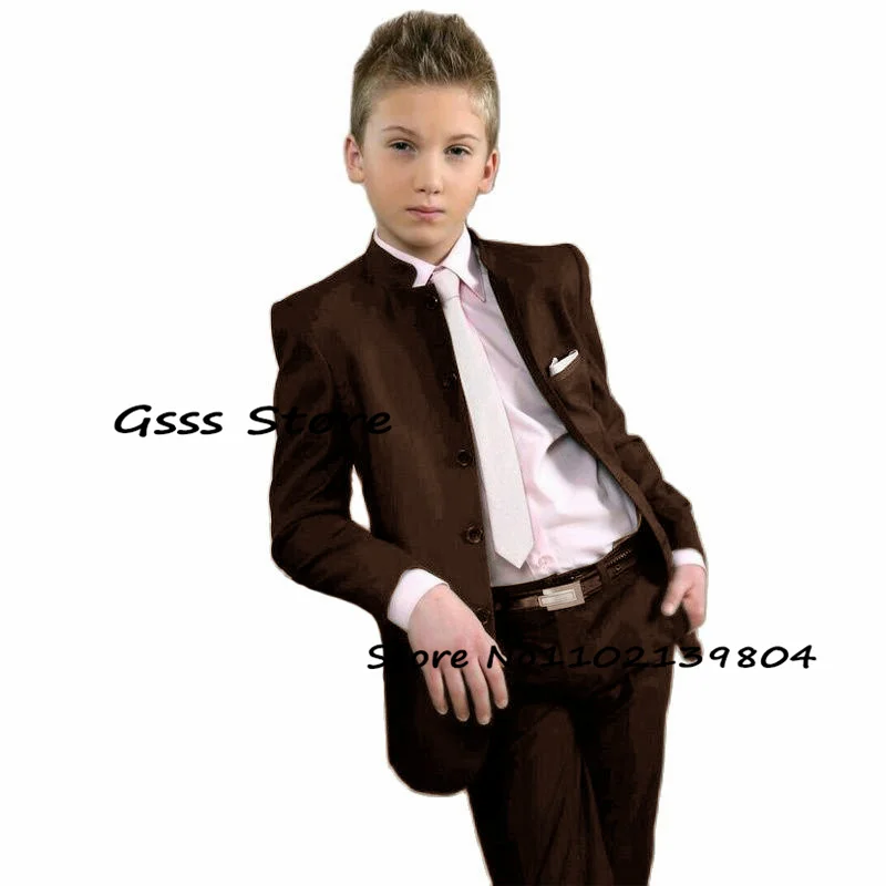 Suit for Boys Wedding Tuxedo Formal Business 2 Piece Classic Black Blazer Pants Child Party Dress Slim Fit Jacket