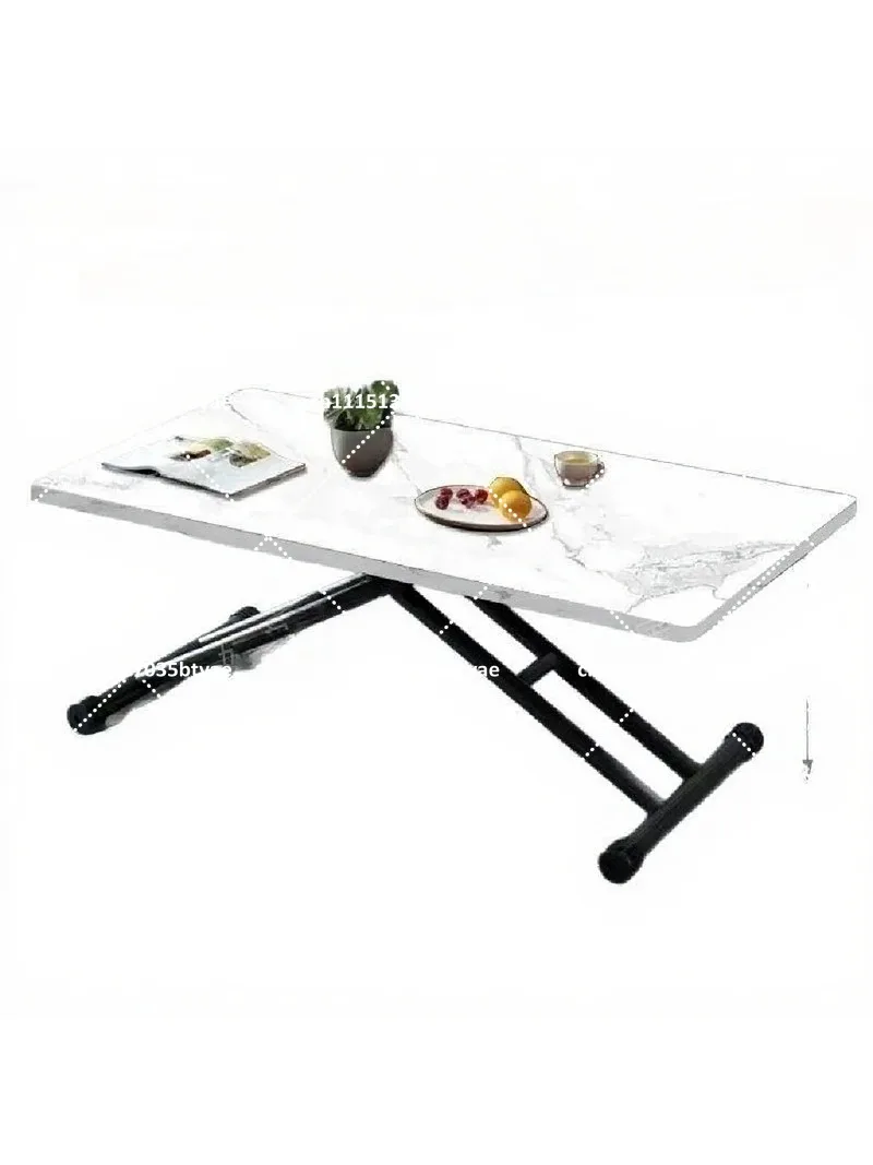 Mobile Metal Folding Dining Table Small Space Saving Multifunctional Coffee Table for Living Room Salon