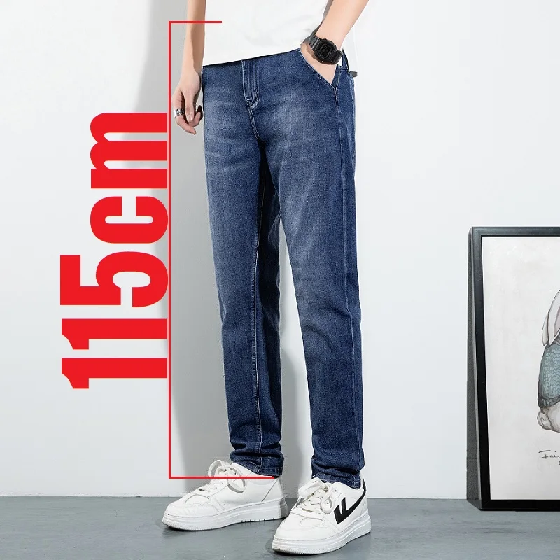 

Extra Long Length Men's Slim fit jean Extended Lengthened denim pant male Summer Tall Thin 190cm Cm 115 190 195cm 110 L 36 185cm