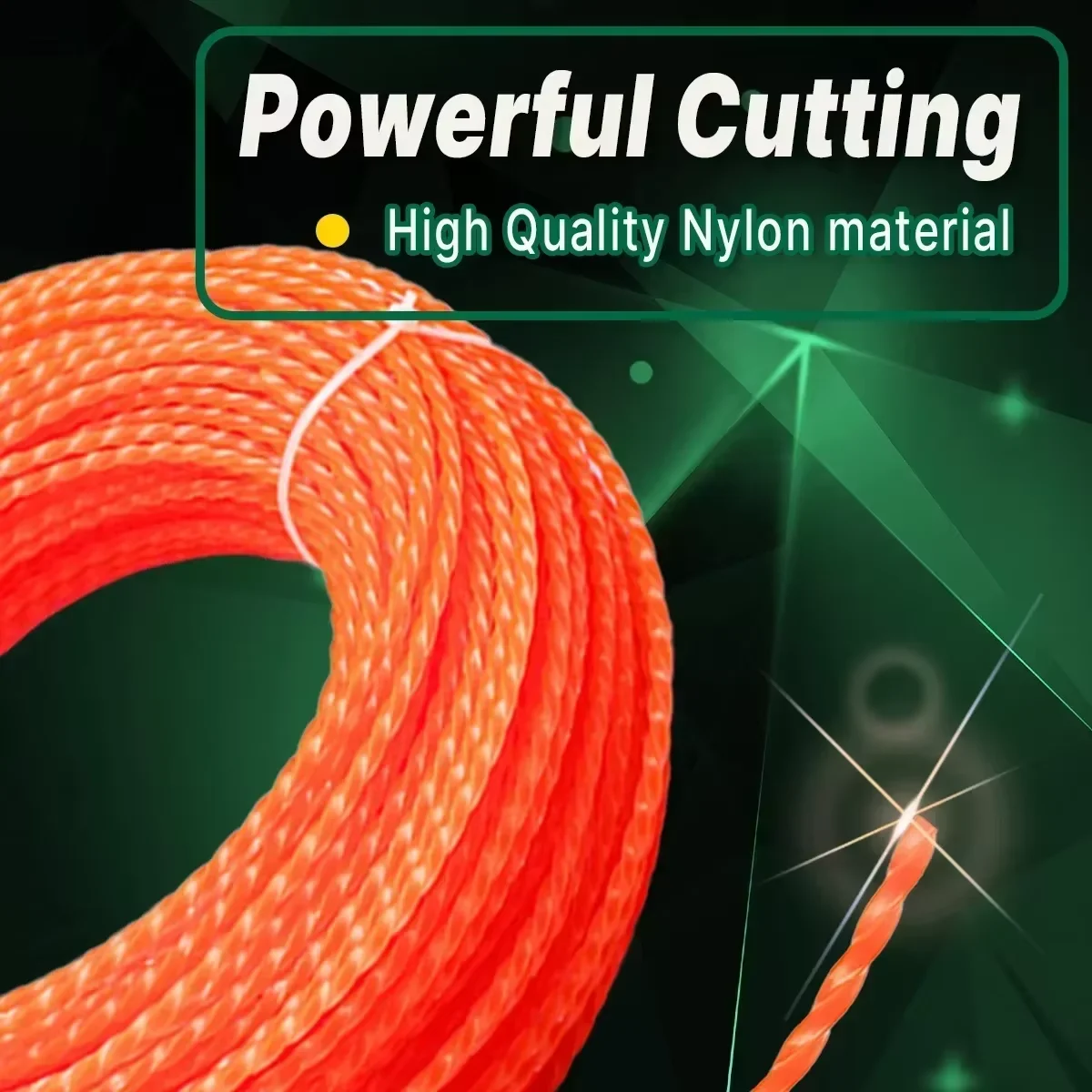 COSY Garden Tools 25m/15m*2.4mm/2.7mm/3mm/3.5mm/4mm Grass Trimmer Line Nylon Spiral Brush Cutter Rope  Lawn Mower Head Accessory