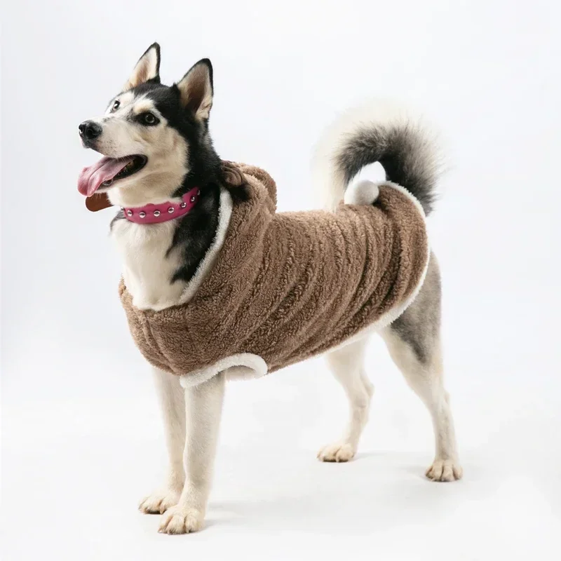 Christmas Dog Clothes Winter Big Dog Coat Jacket Welsh Corgi Samoyed Golden Retriever Clothing Xmas Pet Outfit Warm Dog Costume