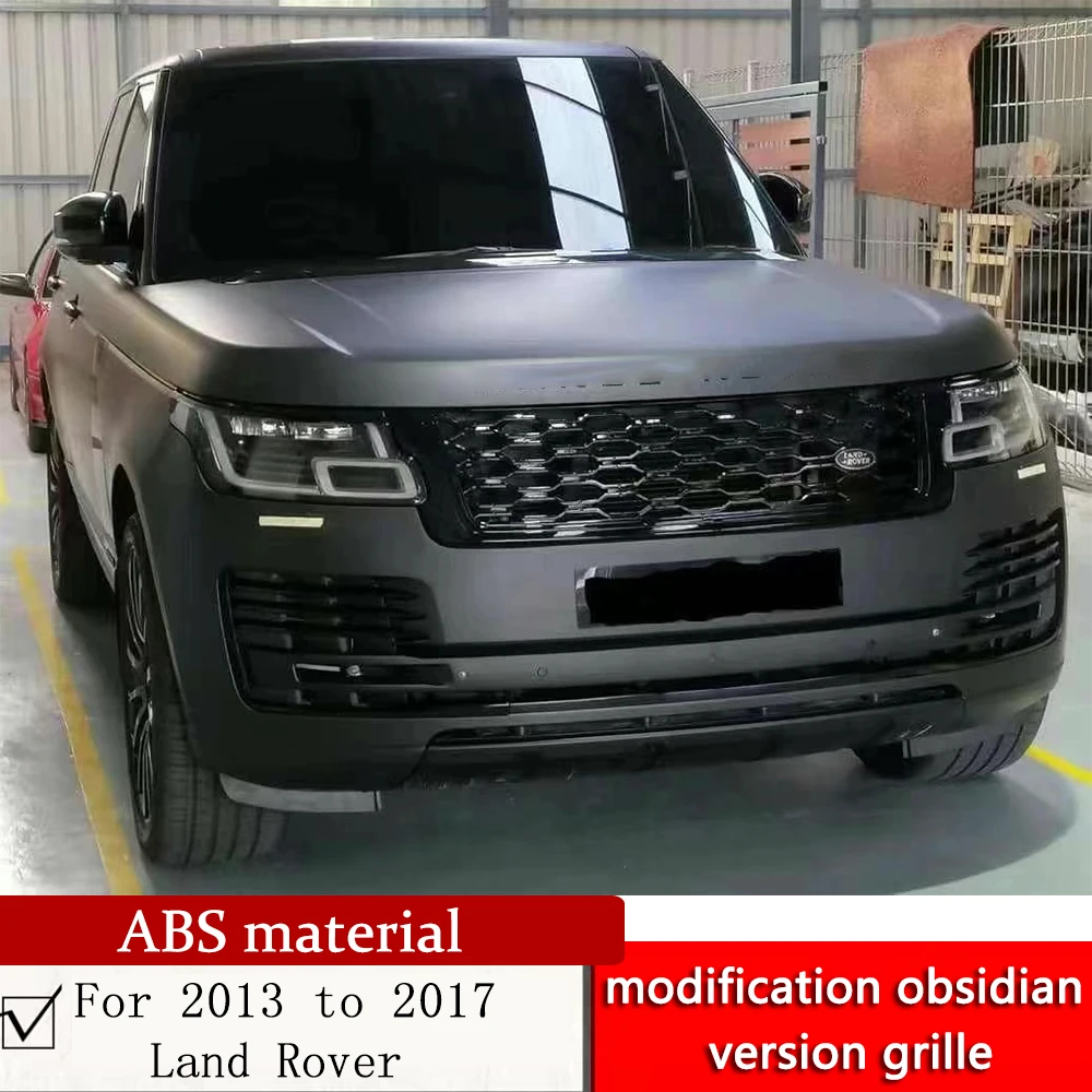 For 2013 to 2017 range rover modification obsidian version grille n SVO style grille old to new 2018 2019 2021 honeycomb grille