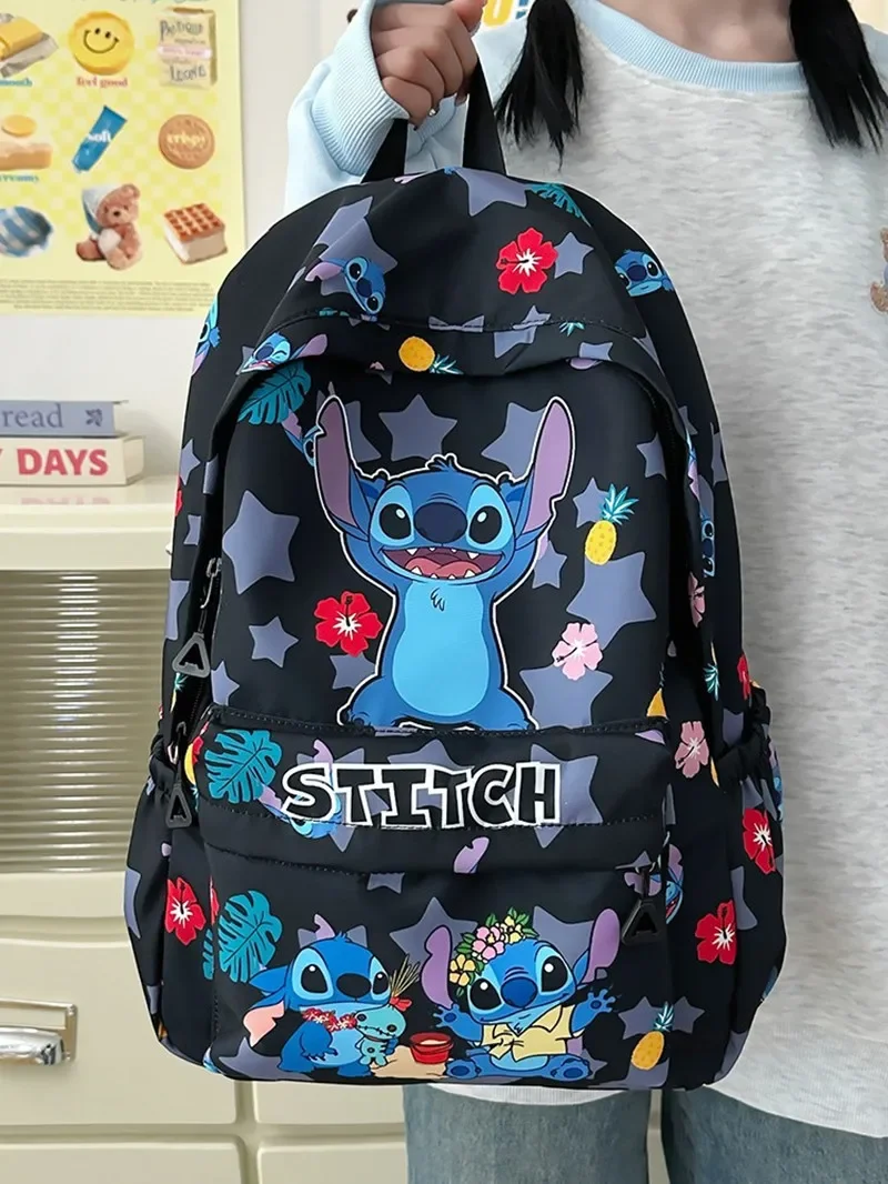 حقيبة ظهر ديزني ستيتش للمدرسة الثانوية للفتيات ميكي ماوس ستيتش حقيبة مدرسية جديدة ذات سعة كبيرة حقيبة كتف لطيفة على شكل رسوم كرتونية #5