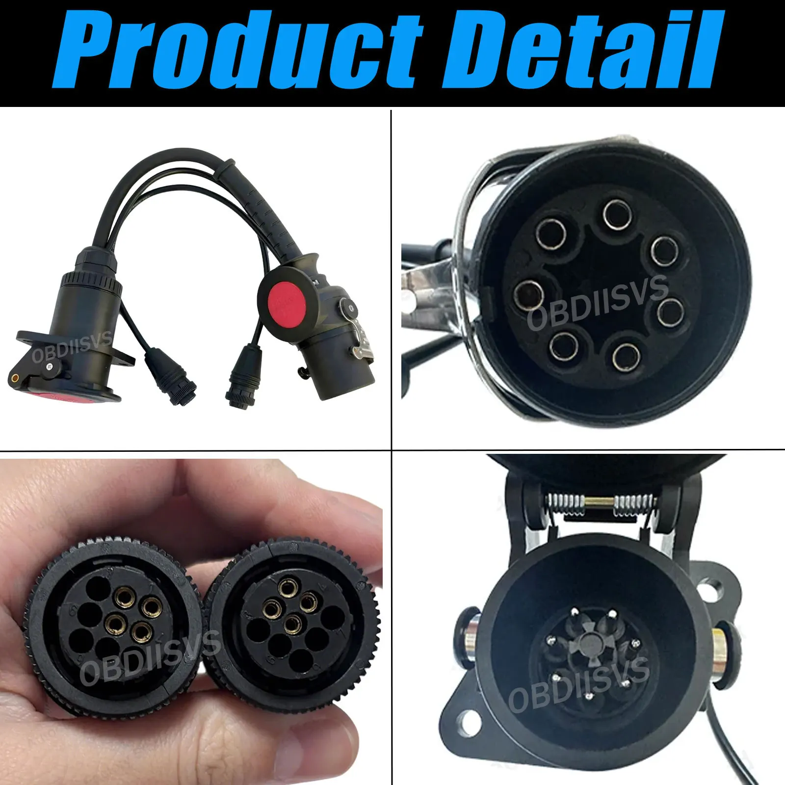Für WABCO Diagnosegeräte EBS/ABS Diagnosekabel für Anhänger ISO 7638 Kabel Schwerlast-LKW 7-polig 9-polig Diagnoseanschluss – Detail 3