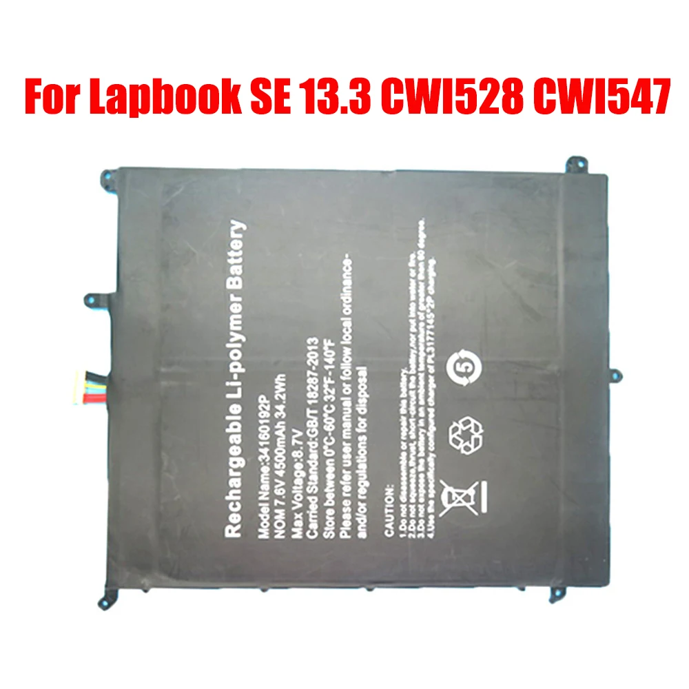 

Laptop Battery For Chuwi For Lapbook SE 13.3 CWI528 CWI547 34160192P Compatible PT2877164-2S 7.6V 4500mAh 34.2Wh 10PIN 7Lines Ne