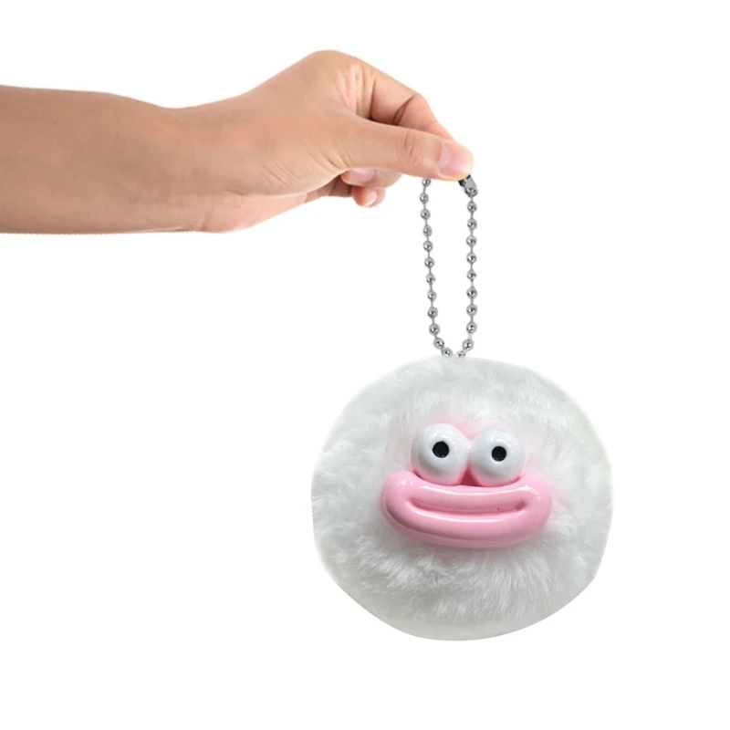 소시지 입 Pompoms Keychains 어린이 다채로운 장난감 배낭 자동차 키 키 체인