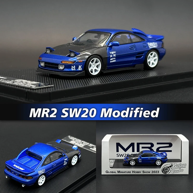 

MT в наличии 1:64 MR2 SW20 Модифицированная GMHS эксклюзивная синяя капота из углеродного сплава Коллекционная Миниатюрная модель автомобиля MicroTurbo