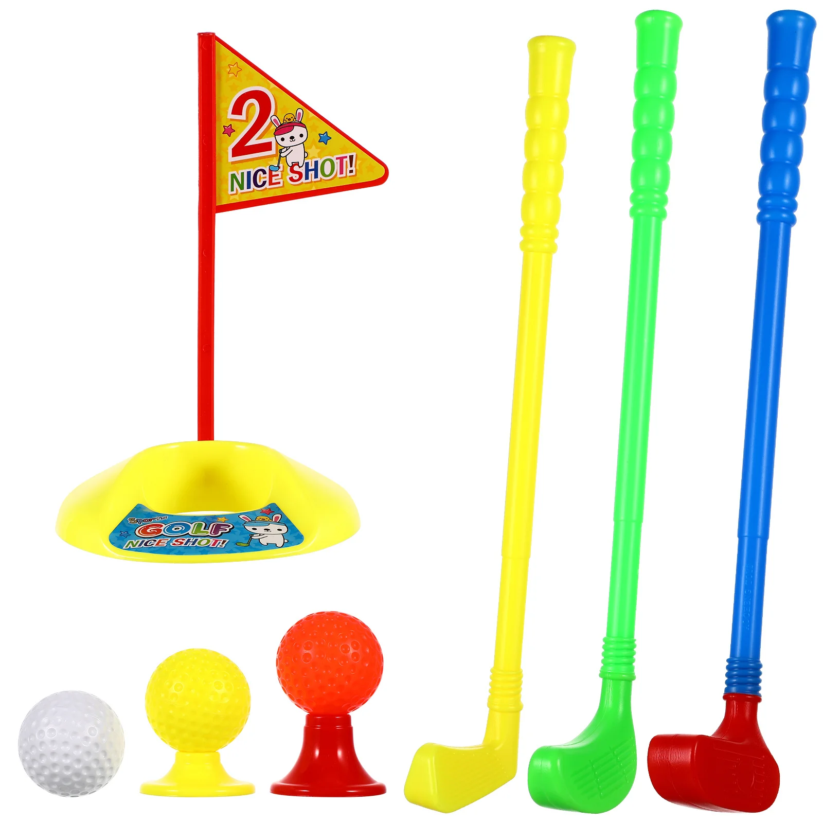 Mazze da golf per bambini in plastica Set mini giocattoli da golf retrattili per i più piccoli Set da golf educativo per interni ed esterni con palline da golf incluse