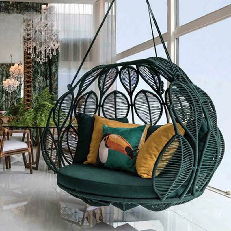 

Подвесное кресло-качели из ротанга для сада, террасы, двора, балкона, отеля, гостевого дома, комнаты для отдыха